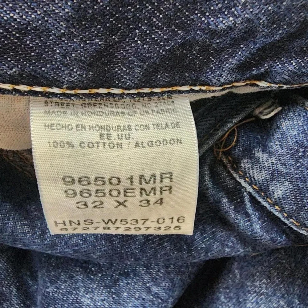 Wrangler Vintage Mens Straight‎ Leg Jeans Dark Wash Blue 96501MR 32x34 (30x34)